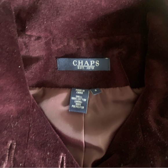 Chaps Velvet Button Down Women’s Blazer - Picture 5 of 8